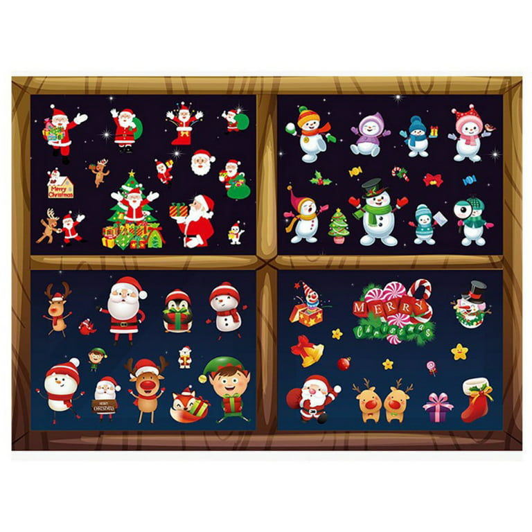 Details about   Santa Claus Christmas Sticker Ornament Diy Animal Posters Fashion Stair Case SH